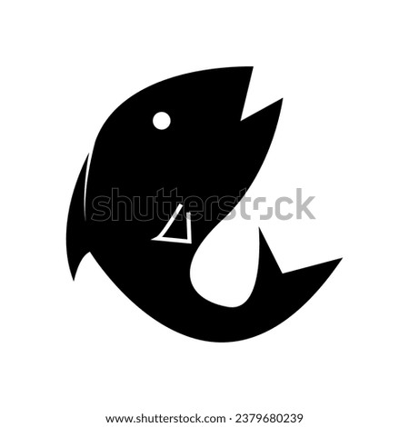 Fish icon vector trendy design template