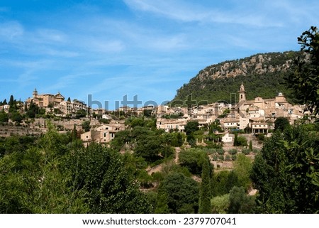 View on the City of Valldemosa in the island of Majorca in Spain. 