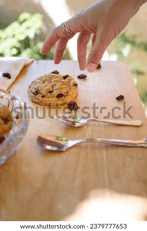 aesthetic traditional american cookie with different flavours with background carefully placed for picture