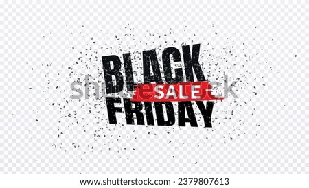 Black Friday sale banner design template. Black Friday special offer. Stock royalty free vector illustration. PNG
