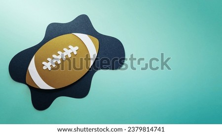 flat lay american football with copy space