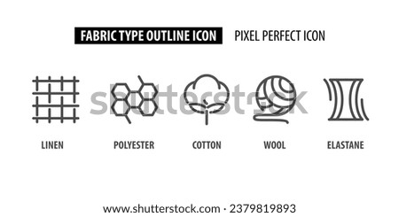 fabric type outline icon pixel perfect for website or mobile app Royalty-Free Stock Photo #2379819893