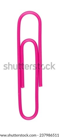 Colorful paper clip, isolated on white background