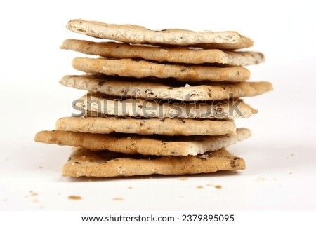 crackers isolated on white background