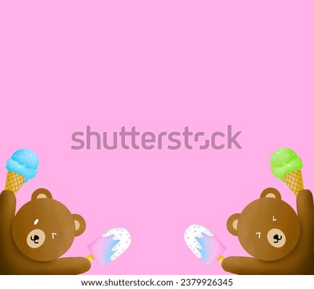 Teddy bear with ice cream cones