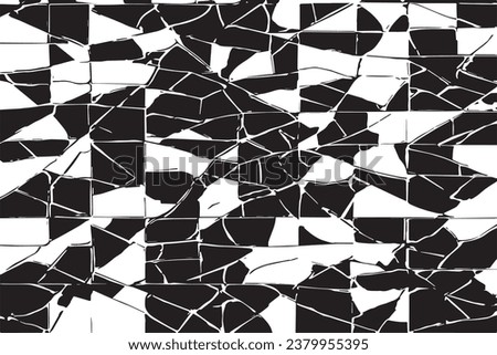 black texture of broken tiles