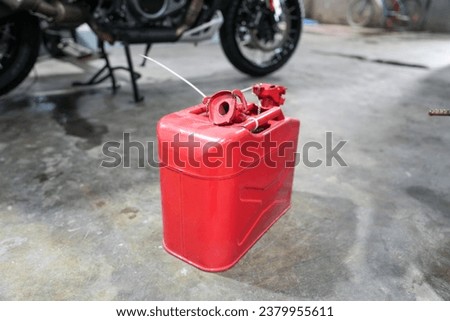 a picture of red jerry cans