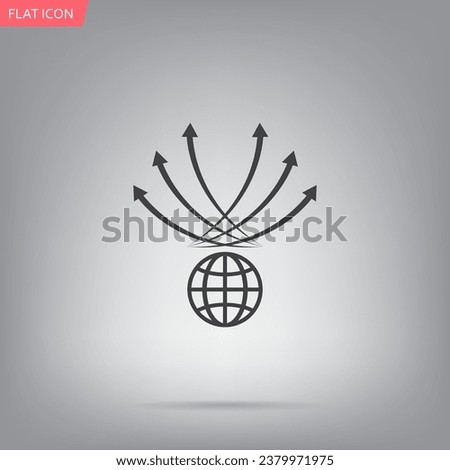 Abstract illustration with swirl arrow globe ,vector illustration