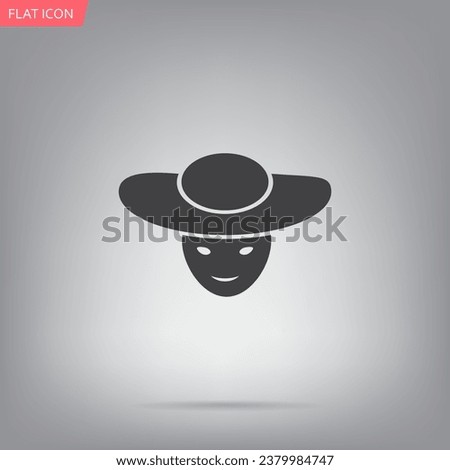 ladies' hats, web icon. vector design