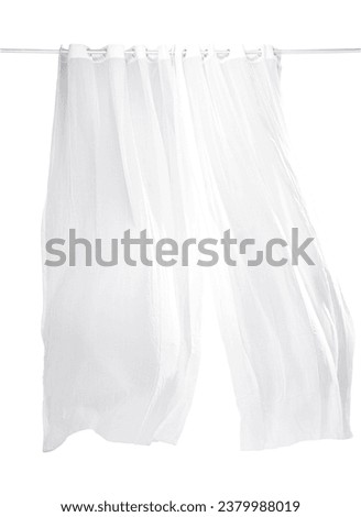 white curtain isolated white on white background. Royalty-Free Stock Photo #2379988019