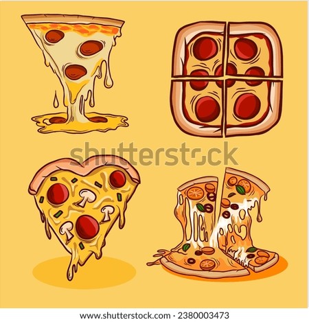 pizza vector art ilustration design