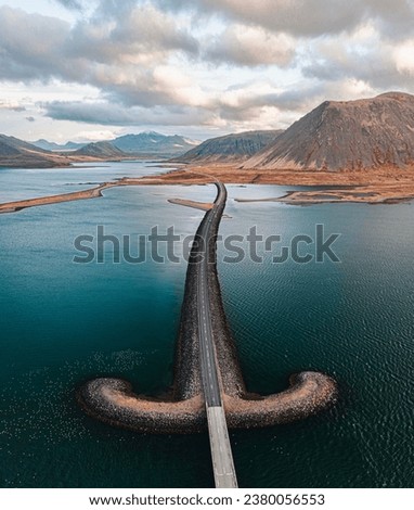 Drone shot of Iceland Highway