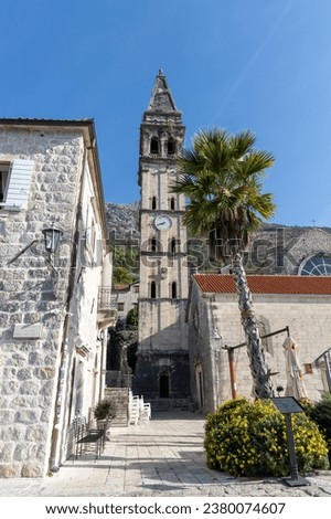 St Nichola Church in Perast Montenegro, by street Obala Kapetana Marka Martinovica Royalty-Free Stock Photo #2380074607