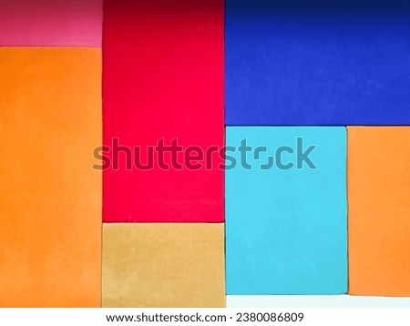 Multicolor oval and square backgrounds with red, yellow, blue, orange, sky blue, pink, white and etc for pictures and videos Multicolor bg in studio.