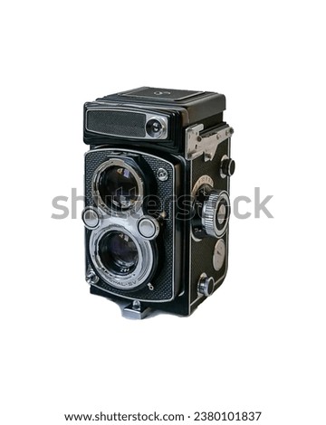 Antique twin lens film camera.