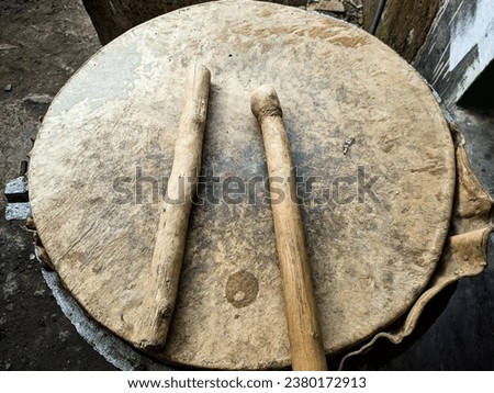 Indonesian traditional drum for calling people come to the mosque commonly called bedug