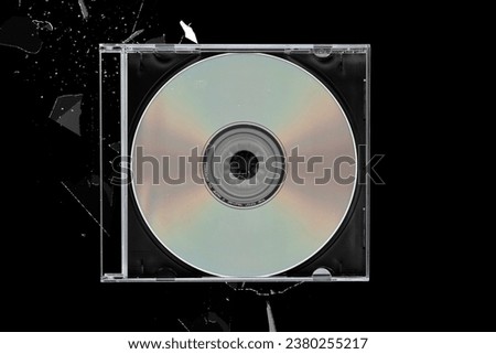 CDCASE  WITH CD AND BACKGROUND BLACK Royalty-Free Stock Photo #2380255217
