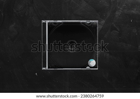 CD CASE WITHOUT CD AND BACKGROUND PLASTIC BLACK