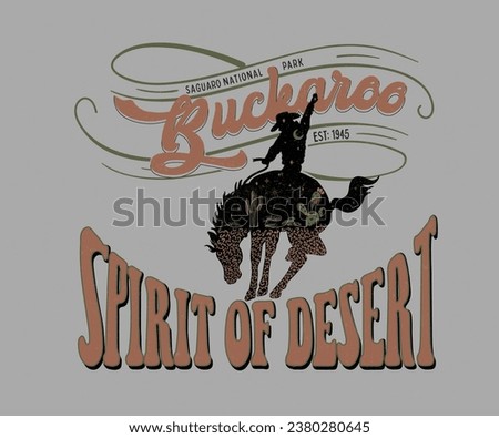 buckaroo rodeo drive vector design, western desert vintage typography design, american desert artwork for t shirt, sticker, poster, cowboy up, western typography 