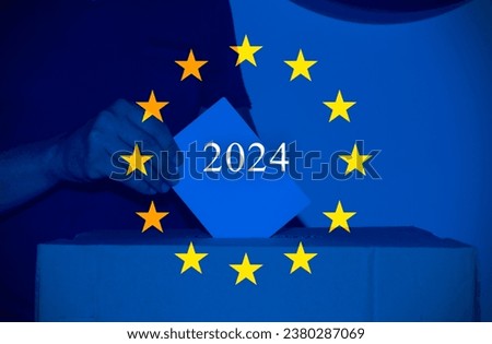 2024 European elections , conceptual photo . Royalty-Free Stock Photo #2380287069