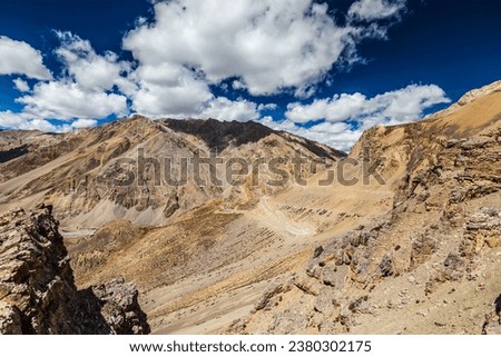 Manali-Leh road to Ladakh in Indian Himalayas. Ladakh, India Royalty-Free Stock Photo #2380302175
