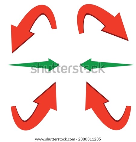 Arrows set. Icon symbol vector