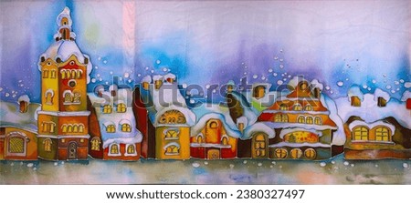 The animator draws the characters of cartoons, comics or puppet shows. Festive Christmas motifs. Production of scenery for a puppet show. Christmas and New Year holiday.