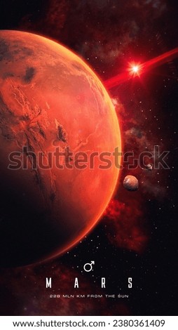 Planet Mars in the most beautiful view and the best picture