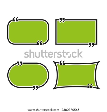 Quote frames. Blank template. Vector illustration. EPS 10.