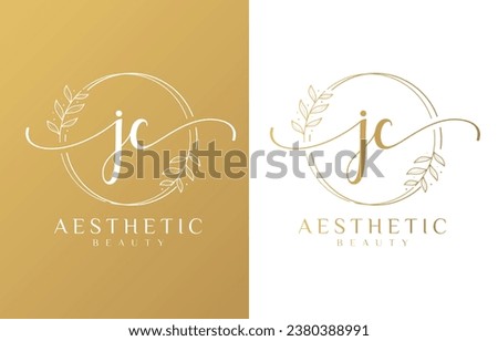 Letter J Beauty Logo with Flourish Ornament