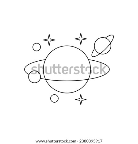 Solar system planet icon design. isolated on white background. vector illustration