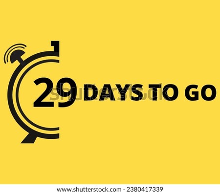 29 Days to go Countdown left days banner. Banner and Poster. vector illustration.