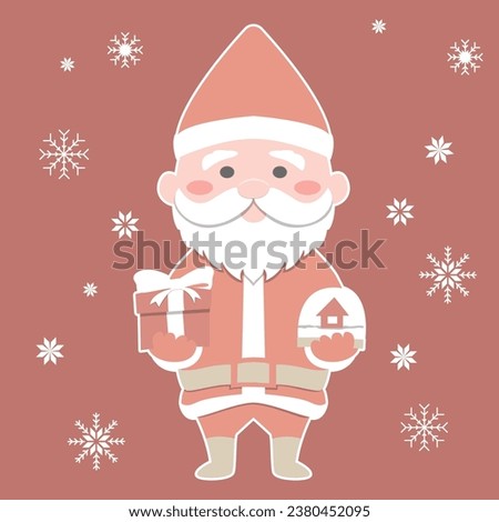 cute christmas santa claus cartoon decoration