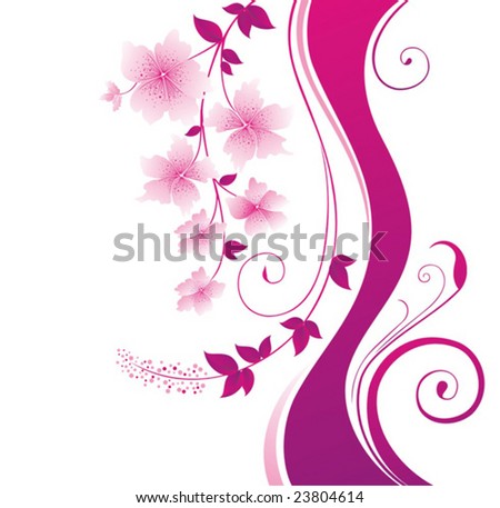 Pink flower. Floral background. To see similar, please visit MY PORTFOLIO.