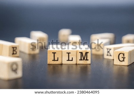 LLM Large Language Model on Cubes Royalty-Free Stock Photo #2380464095