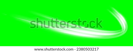 Set of white twisted lines in the form of a spiral, arc and swirl on a green background, chromakey. White shiny sparks of spiral wave.	 Royalty-Free Stock Photo #2380503217