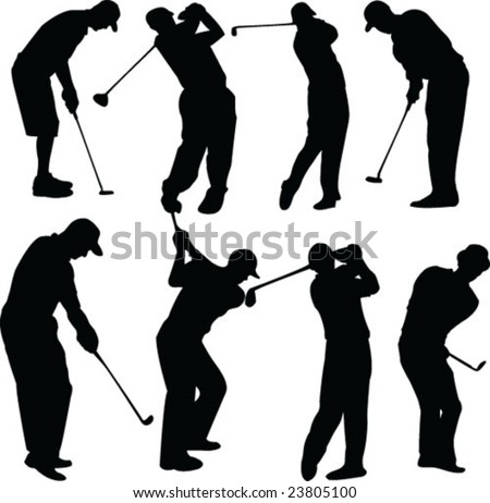 golfers collection - vector