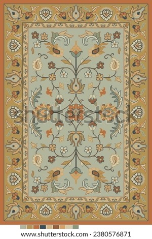 High quality Trational persian pattern in Eps format for home decor. Royalty-Free Stock Photo #2380576871