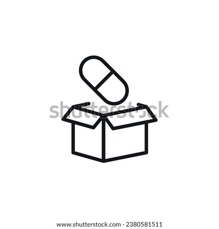 Delivery of medicines linear icon. Thin line customizable illustration. Contour symbol. Vector isolated outline drawing. Editable stroke