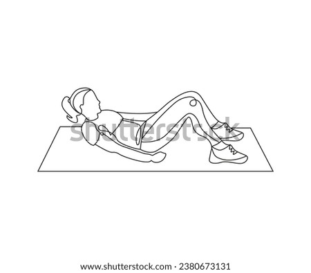 Heel taps exercise Line Drawing isolated on copy space white background, Heel touch exercise editable vector illustration, Continuous one line drawing, work out outline clip art of heel tap workout