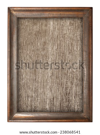 Wooden picture isolated on white