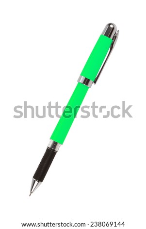 green pen isolated on white