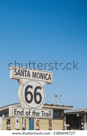Funny Day in Santa Monica, California. Route 66