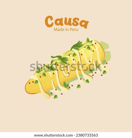 Causa a delicious meal in Peru latin america with potato and aji Royalty-Free Stock Photo #2380733563