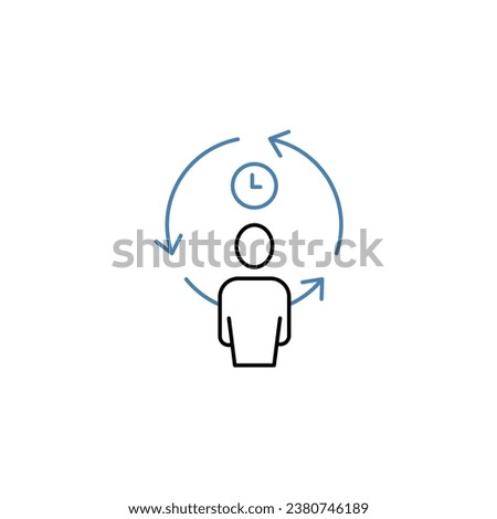 daily routine concept line icon. Simple element illustration. daily routine concept outline symbol design. Royalty-Free Stock Photo #2380746189