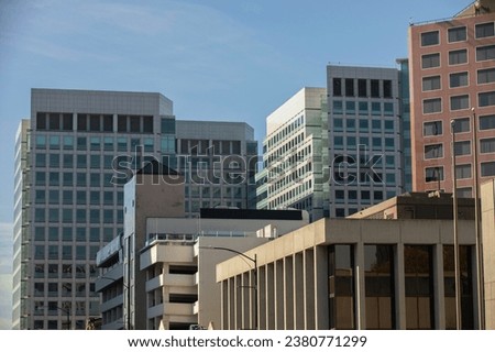 Daytime view of the downtown skyscrapers of San Jose, California, USA.