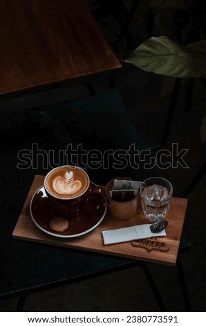flat lay photography of flower latte set on tray


