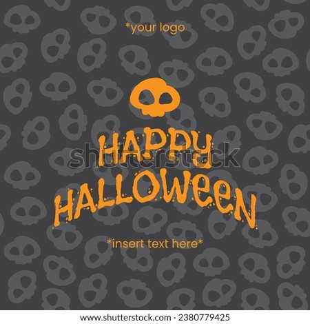 Happy Halloween Vector Social Media Template