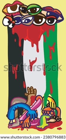 abstract poster for Palestine Solidarity