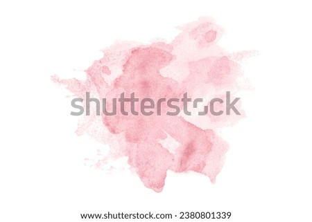 pink watercolor background. Artistic hand paint. isolated on white background Royalty-Free Stock Photo #2380801339